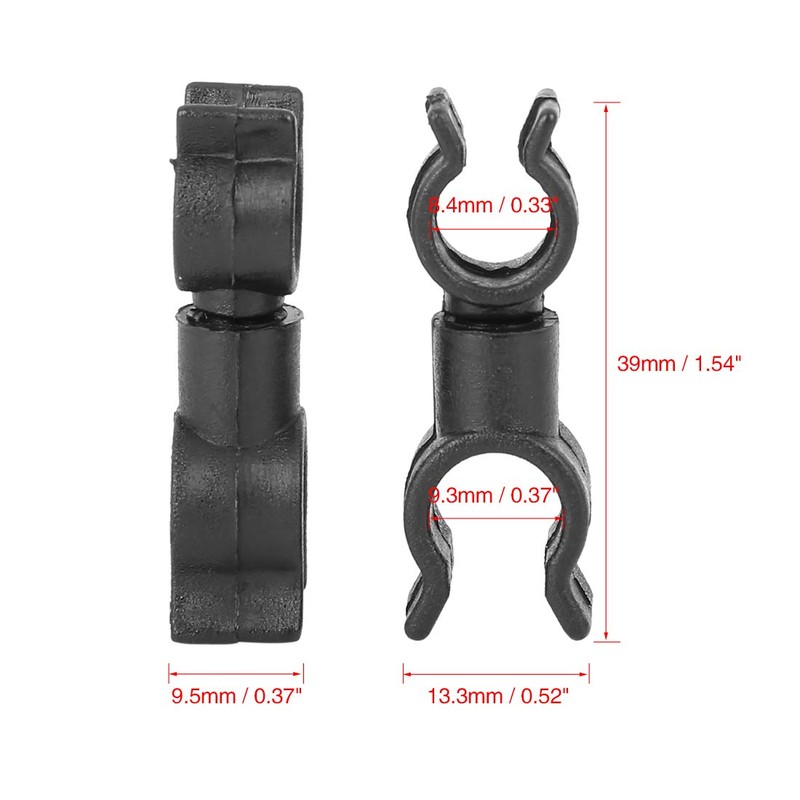 X AUTOHAUX 20pcs Car Plastic Fasteners Oil Pipe Clip Retainer