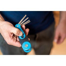 HAZET Folding Hex Wrench Set, Silver/Black, Hexagonal Socket Profile, 6 Pieces, Spanner Size: 0.1 / 0.1 / 0.1 / 0.2 / 0.2 / 0.2 / 0.2 inches (2.5 / 3 / 4 / 5 / 6 / 8 mm), Compact and Easy to Carry