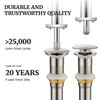 Pop up Sink Drain Stopper Without Overflow Brushed Nickel for