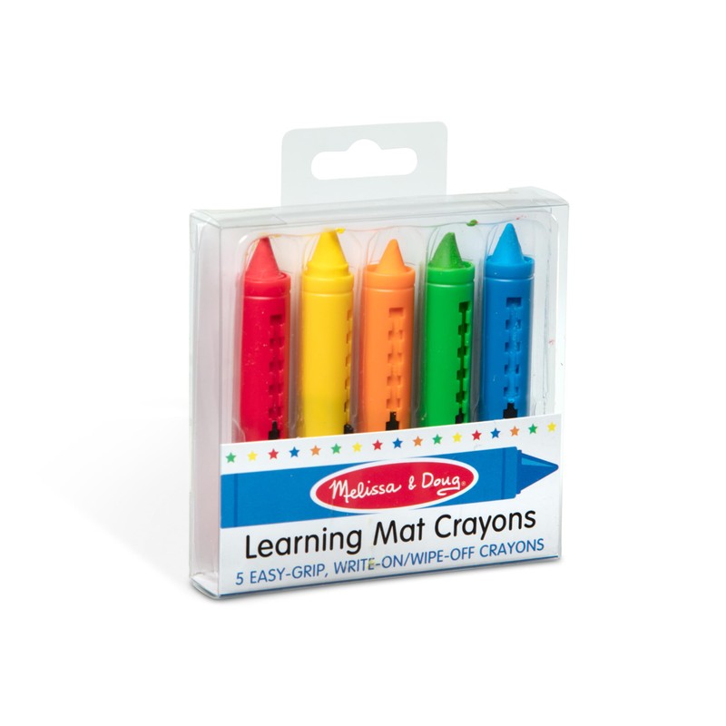 Melissa & Doug Learning Mat Crayons - 5 Colors