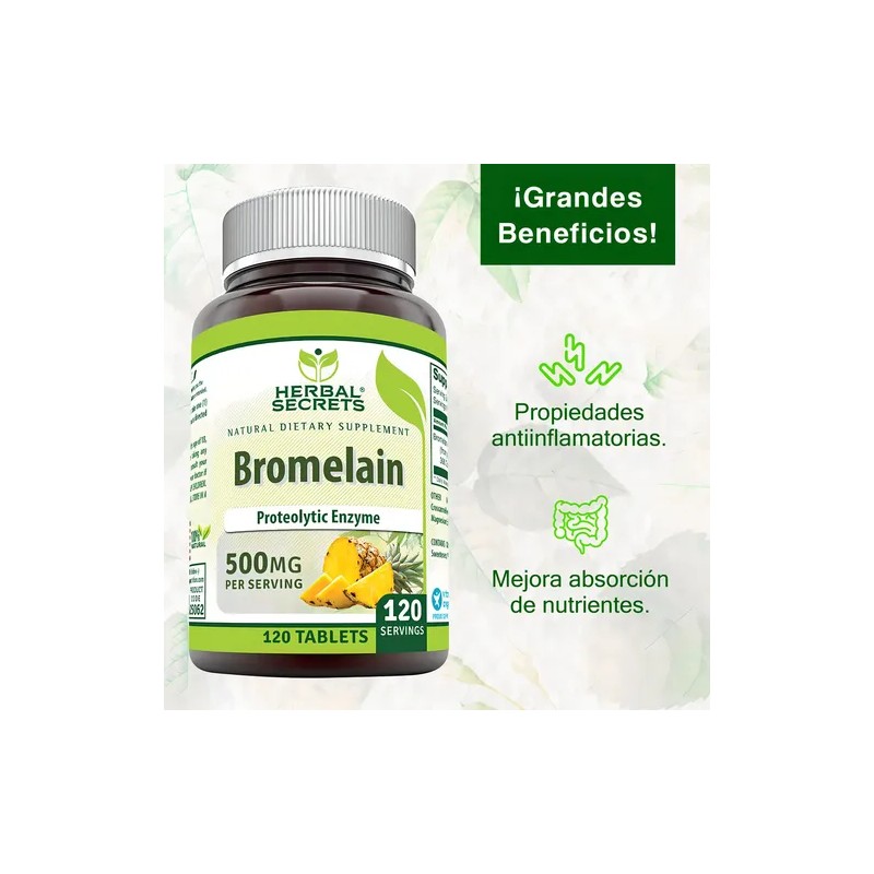 Bromelina Enzima Digestion Anti Infamatoria Mayor Absorcion Sabor Sin Sabor