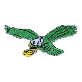 Eagles Bird Wing Light Green On Yellow Football Fanavorite Team Iron On Sew On Embroidered Patch