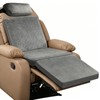3-Fold Recliner Cushion with Head Pillow and Backrest (Grey)