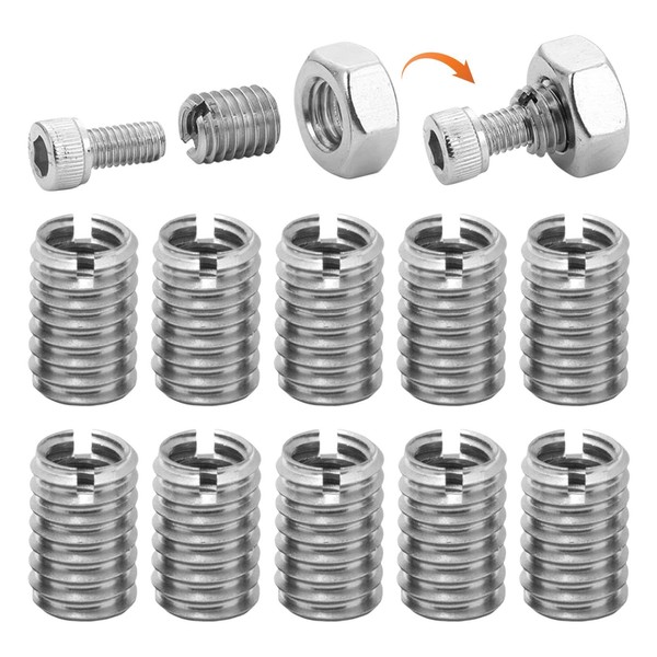 Threaded Sleeve, M8 to M10 x 8 mm Thread Insert,
