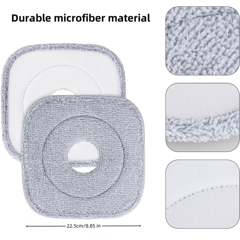 True & Tidy® 2-Pack 9 inch Extra Thick Microfiber Pad