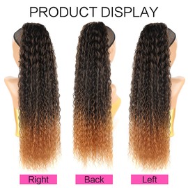 Drawstring Ponytail Extension, 30 inch Long Curly Ponytail Hair Extension Synthetic Hairpiece for Women(MT4/30#, 30 inch)