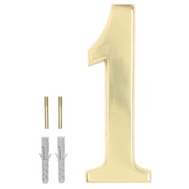 KOTARBAU® 3D House Number "1" Brass 20 cm Door Number for Houses Settlements Hotels Apartments 100% Brass