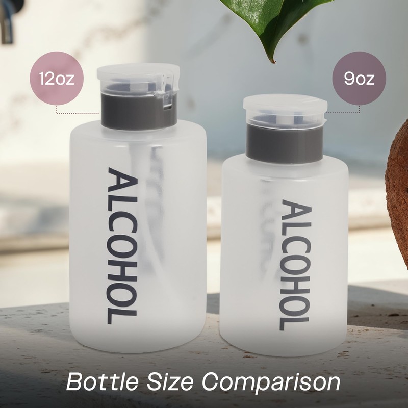 12oz Push Down Pump Dispenser Flip Top Cap Refillable Empty