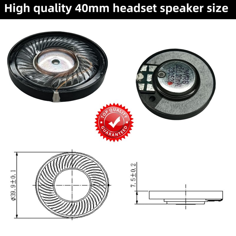 KOMITASUI High Performance Headphone Speaker, 40mm 32ohm Headset Speaker Driver