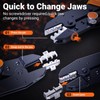 Preciva Crimping Tool Kit with 6 Interchangeable Jaws, Adjustable Ratchet