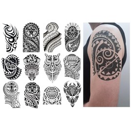 12 Sheets Tribal Tattoos Maori Design Tattoos Men Tattoos