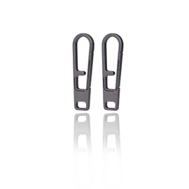 TIKIDESIGN Titanium Zip Zipper, Pack of 2 Zip Pendants, Removable Zip Pull, Zip Replacement for Backpacks, Luggage, Jackets, DIY Repair – Grey
