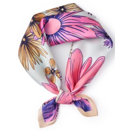 MurierSilk 100% Mulberry Silk Scarf for Women, Silk Head scarf for Hair, Small Scarf 21"x21"for Bag,Silk Satin Square Scarf for Women Bandana Neck Scarf Headscarf Neckerchief