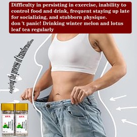 Shengmingxi Winter Melon Lotus Leaf Tea 260g(50bags)/9.17oz White Melon & Lotus Leaf & Cassia Seeds & Orange Peel & Rose Combination Flower Tea Health Herbal Tea No Add No Sugar 冬瓜荷叶茶 茶包