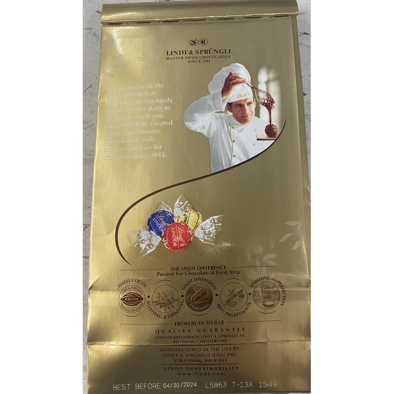 Lindt 5x Lindt LINDOR Assorted Chocolate Truffles 5.1 oz Bag