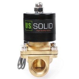 U.S. Solid 3/4" Brass Electric Solenoid Valve 24VDC N.C. Air Non-potable Water Fuel VITON