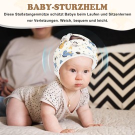 Voarge Baby Kopfschutz, Anti-Kollision Baby Helm Kopfschutz, Cartoon Baby Kopfschutzmütze für 6-36 Monate altes Baby