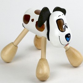 Ti Hand Painted Lotus Wood Dog Massager 11 x 10 x 9 cm