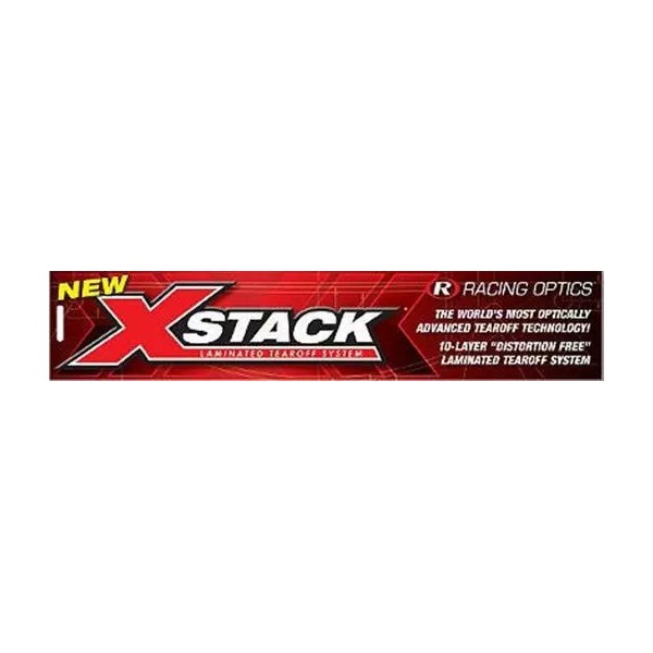 Racing Optic Tear Offs 10230C 12in Curved Impact Helmets Vapor