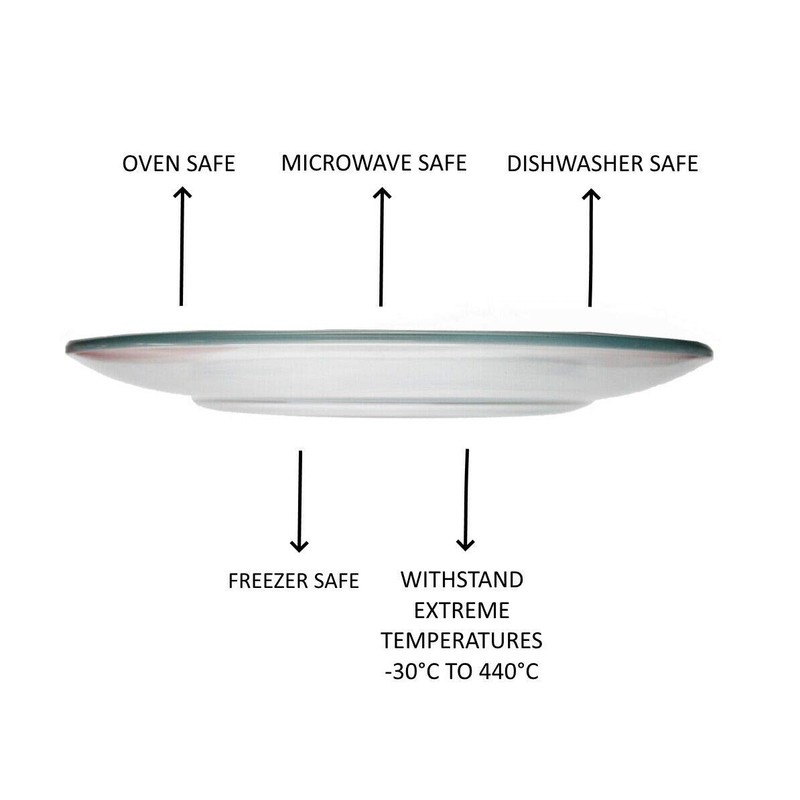 Ovenproof Plate Glass Pie Plate for Baking 25cm Transparent Glass