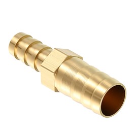 Kozelo Pack of 1 Brass Hose Barb Fittings 5/8"(16mm) Hose Barb to 3/8"(10mm) Fittings for Water Air Oil Gas Fuel Pipe Connections