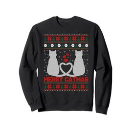 Merry Catmas Ugly Christmas Sweater Cat Xmas Sweatshirt
