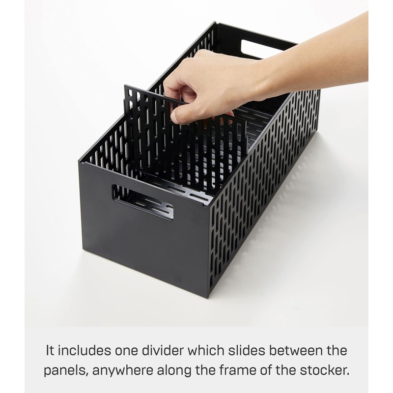 Yamazaki Stackable Vegetable Basket Plastic Black One Size