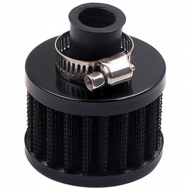 Universal Cold Air Intake Filter, 12mm Air Intake Filter High Performance Turbo Vent Breather for Car & Motorcycle (Black)