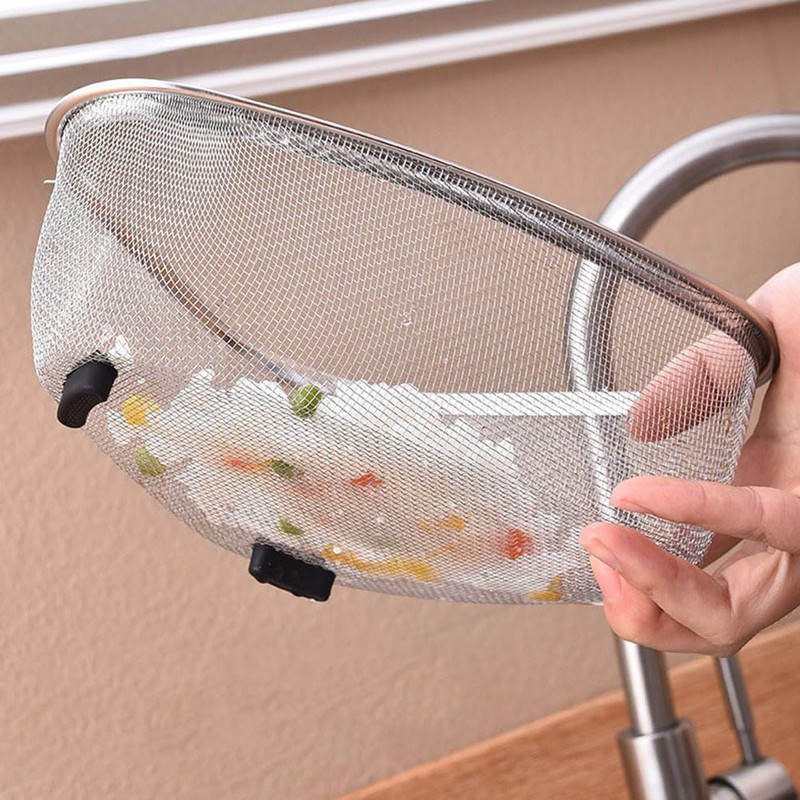 Kitchen Triangle Corner Sink Strainer, Stainless Steel Food Catcher Strainer