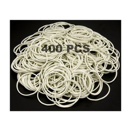 400Pcs Sturdy & White Elastic Bands - High-Temperature Resistant Rubber Bands, Perfect for Office Supplies, Industrial Use, School Home，Crafts & More - 38mm Size
