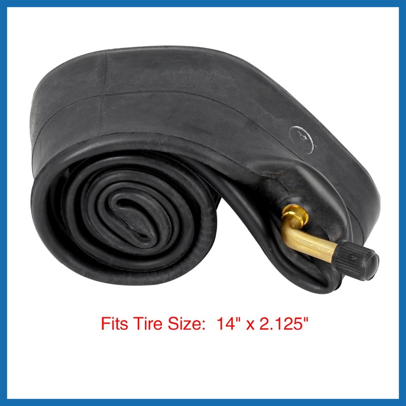 A ABSOPRO 14 Inch Bike Inner Tube 14x2.125 Bent Bicycle