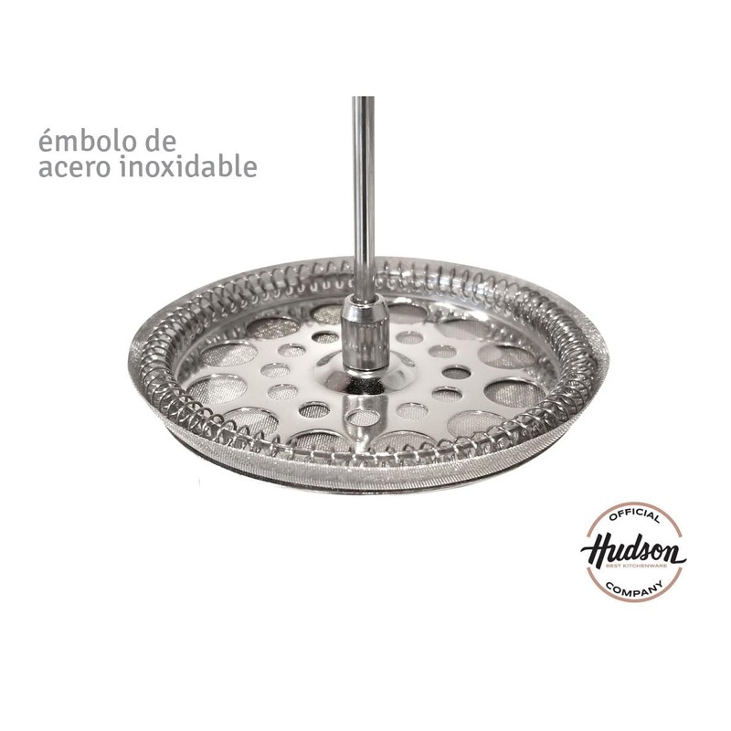 HUDSON French Press Coffee and Tea Maker, 9 cups, Silver