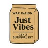Just Vibes War Ration Pack Satirical Sticker (2.25" x 3")