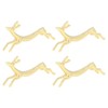 4Pcs Chopstick Rest Smoother Surfaces Reusable Cute Animal Design Gold