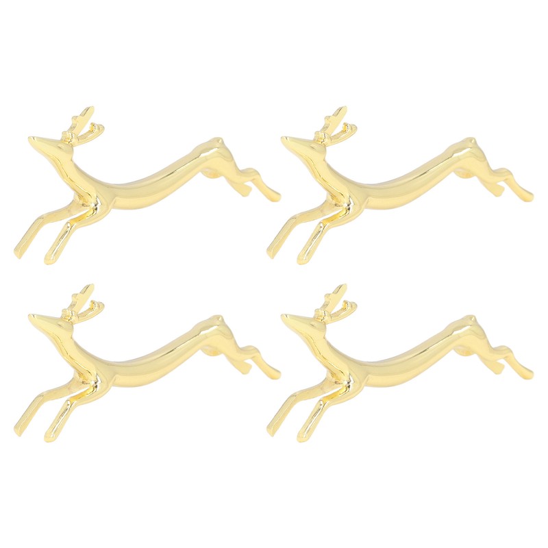 4Pcs Chopstick Rest Smoother Surfaces Reusable Cute Animal Design Gold