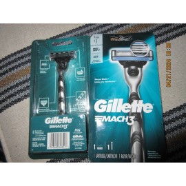 Gillette 2 Brand New Gillette Men's  Mach 3    1-Razor and 1-Cartridge ea.