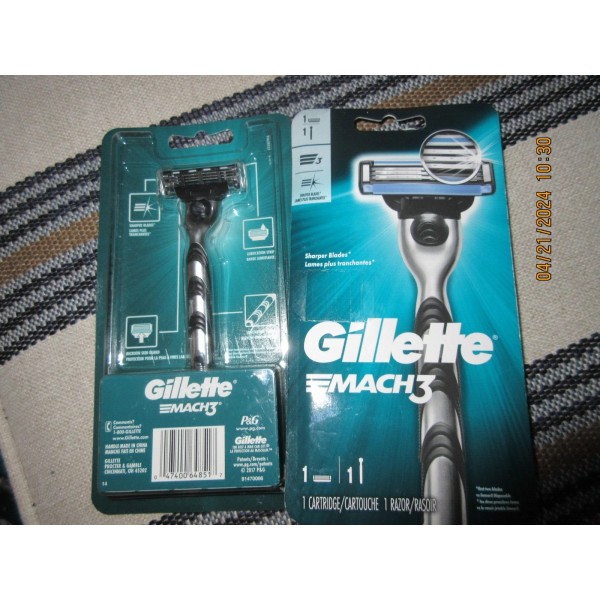 Gillette 2 Brand New Gillette Men's Mach 3 1-Razor and