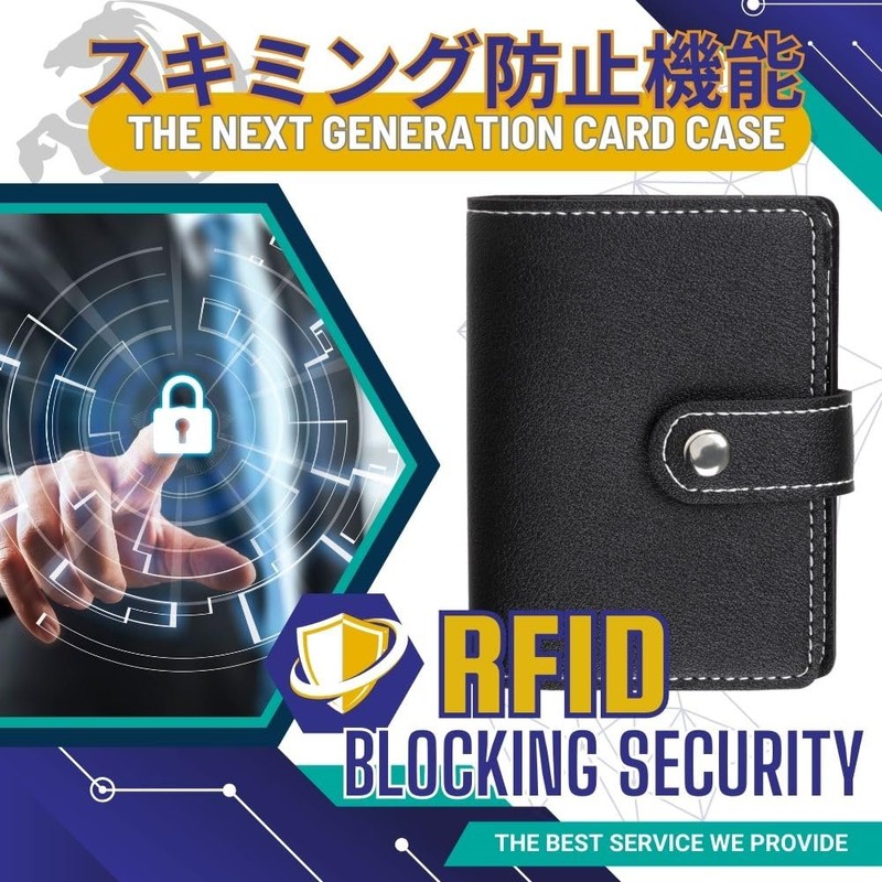 VOLAN Skimming Magnetic Card Case, RFID Block, 24 Card Slots,