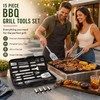 15pcs Stainless Steel BBQ Grill Tool Set for Outdoor Cooking