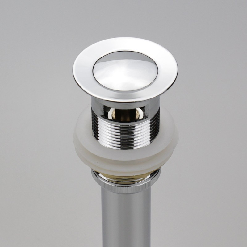 Polished Chrome Pop Up Sink Drain with Overflow, Bathroom Faucet