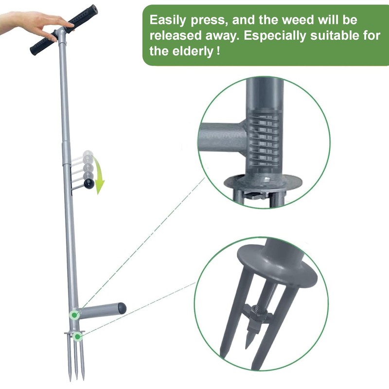 LEHDE Stand Up Weed Puller Tool - Weed Remover Tool