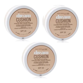 Maybelline New York Foundation dream cushion 30 Sand, Pack of 3
