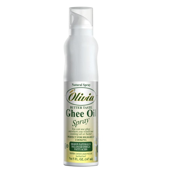 Ghee Oil Spray Olivia Ghee Oil Spray 5 Oz (Pack of 2), healthy ingredients: Ghee oil, Olive Oil, Avocado Oil.