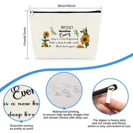 Sunflower Gifts for Women Girls Makeup Bag Inspirational Gifts for Friend Friendship Gifts Sunflower Travel Pouch Cosmetic Bag Thanksgiving Christmas Birthday Gifts for Her Bestie Sunflower Lover Gift