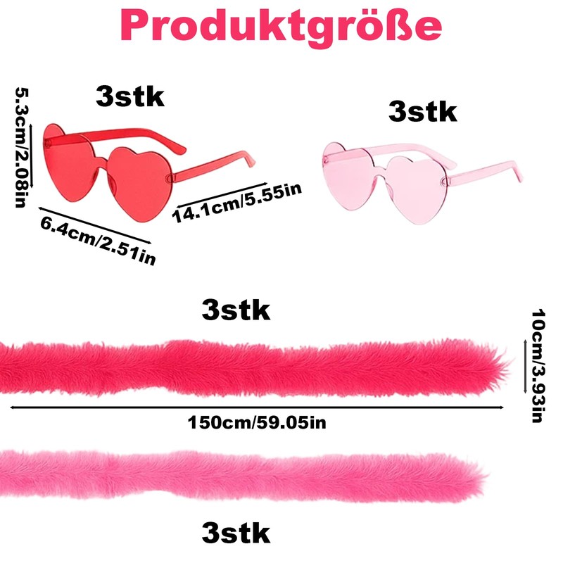 RQcMid Boa di piume colorate, set da 12 pezzi, rosa