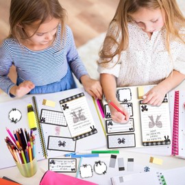 R HORSE Coquette Black Bow Sticky Notes Set - I’m Just A Girl Self-Stick Note Pads Bowknot Notepads Writing Memo Pad Page Marker Bookmarker Preppy Girly Stuff Back to School Office Supplies Gift