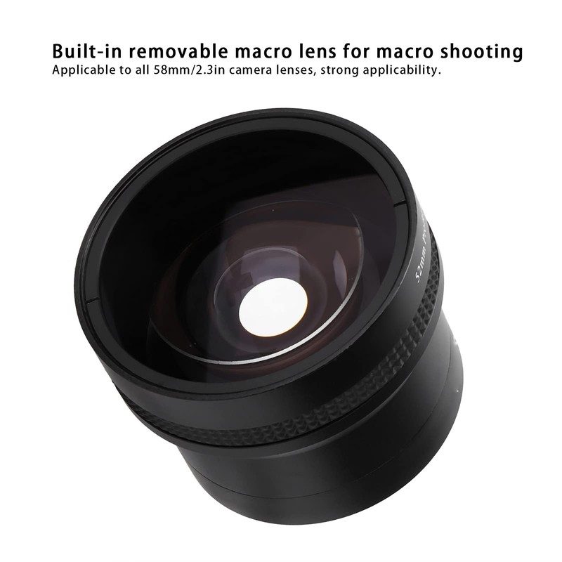 52mm 0.25x Fisheye Lens with Removable Macro Lens, for All