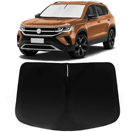 PAIMOHO Windshield Sun Shade for Volkswagen VW Taos 2022 2023 2024 2025, Car Front Window Sunshade with 240T Sun Visor Protector Blocks UV Rays Heat Sun Shield Accessories