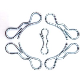 Deck Clip Set (4pcs) 194209 Bow Tie Lock Cotter Pins+ (1pcs) 194208 Bow Tie Lock Cotter Pin for Craftsman Poulan Husqvarna Mowers