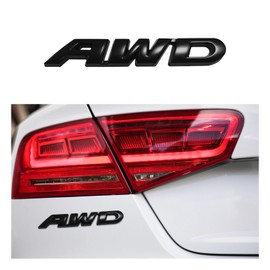 Dickno AWD Emblem Sticker, 3D Metal Letter Tailgate Side Badge Decal, Self Adhesive Auto Side Fenders Decoration for All Wheel Drive, Universal Vehicle Exterior Decor Accessories (Black)